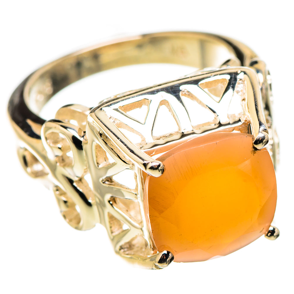 Peach Moonstone Rings handcrafted by Anasilvercos - RING130215 - Photo 2