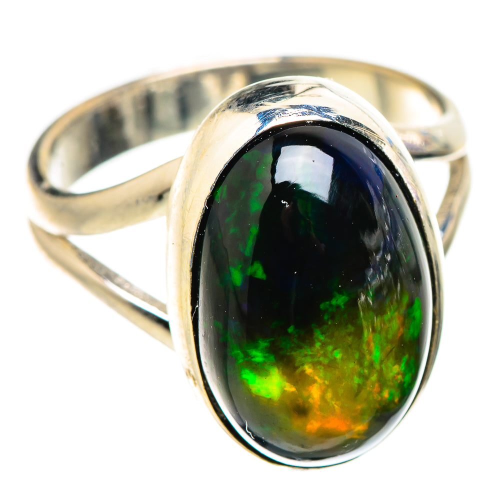 Black Opal Rings handcrafted by Anasilvercos - RING130229 - Photo 2