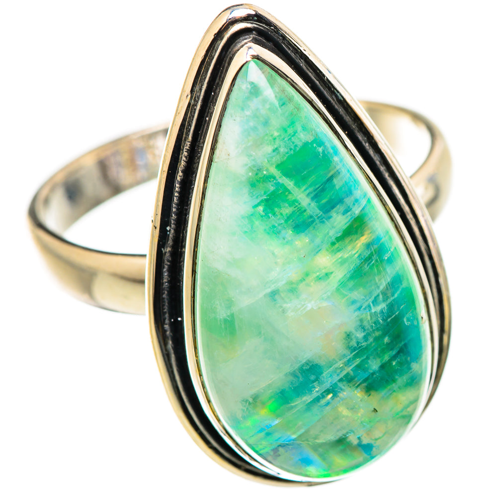 Green Moonstone Rings handcrafted by Anasilvercos - RING130239 - Photo 2