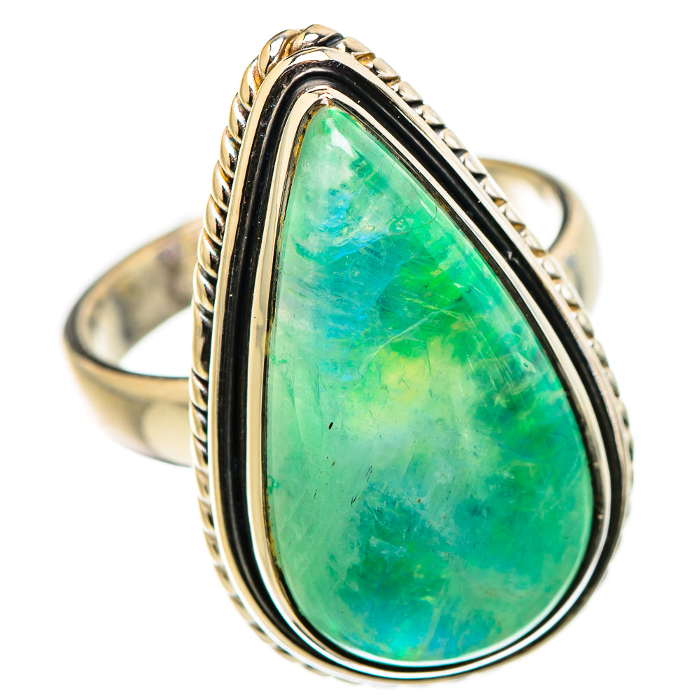 Green Moonstone Rings handcrafted by Anasilvercos - RING130257 - Photo 2