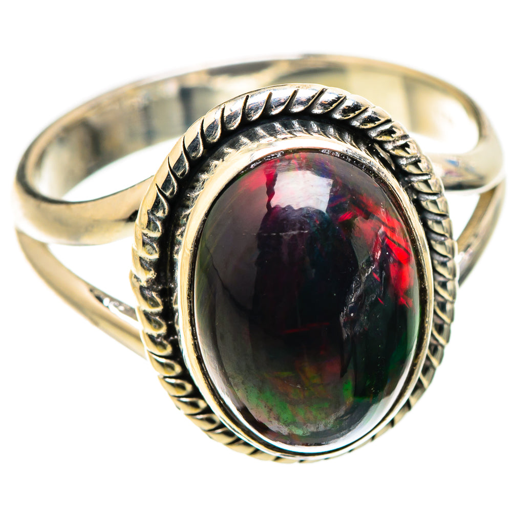Black Opal Rings handcrafted by Anasilvercos - RING130269 - Photo 2
