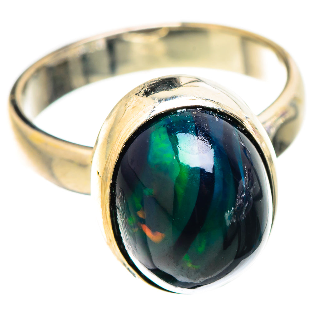 Black Opal Rings handcrafted by Anasilvercos - RING130270 - Photo 2