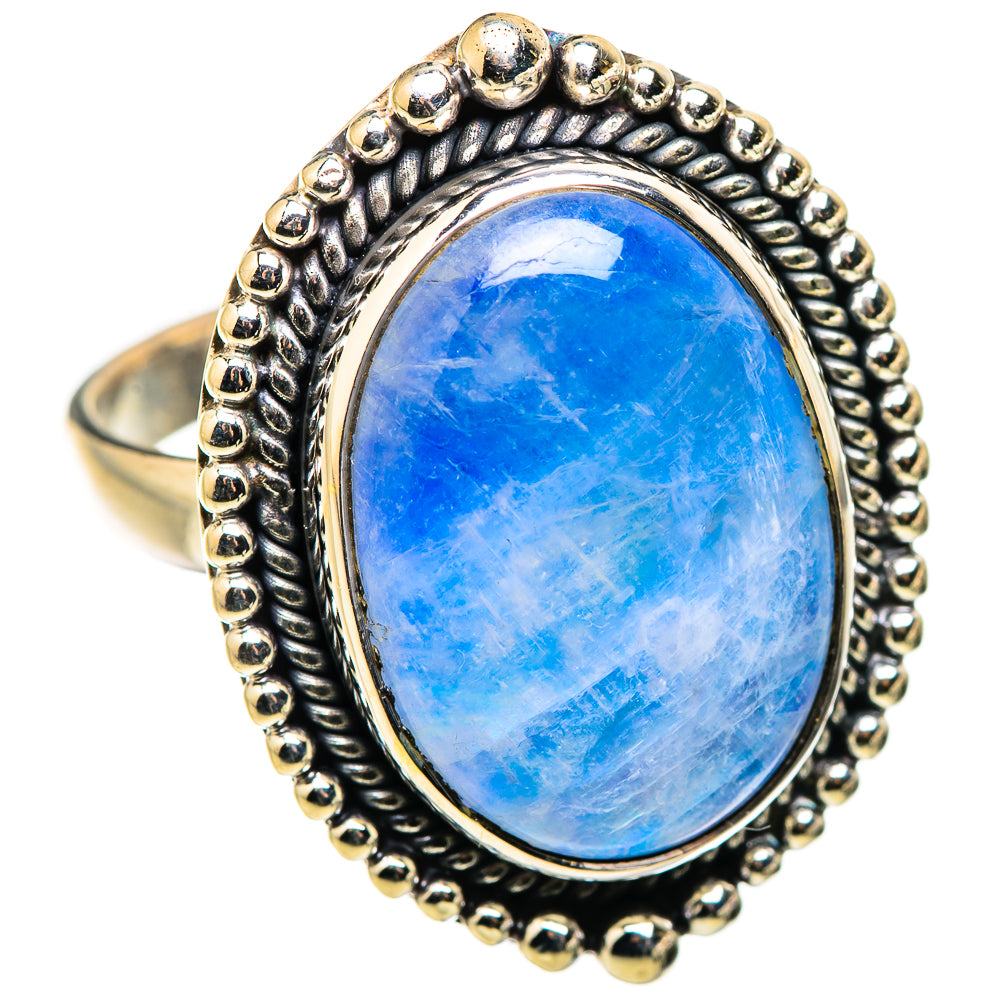 Rainbow Moonstone Rings handcrafted by Anasilvercos - RING130278 - Photo 2
