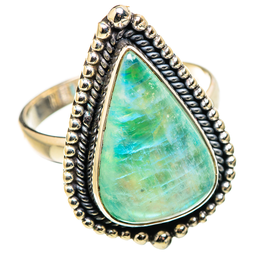Green Moonstone Rings handcrafted by Anasilvercos - RING130302 - Photo 2
