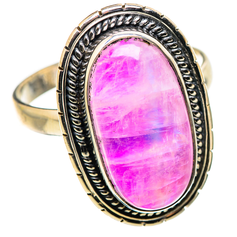 Pink Moonstone Rings handcrafted by Anasilvercos - RING130307 - Photo 2