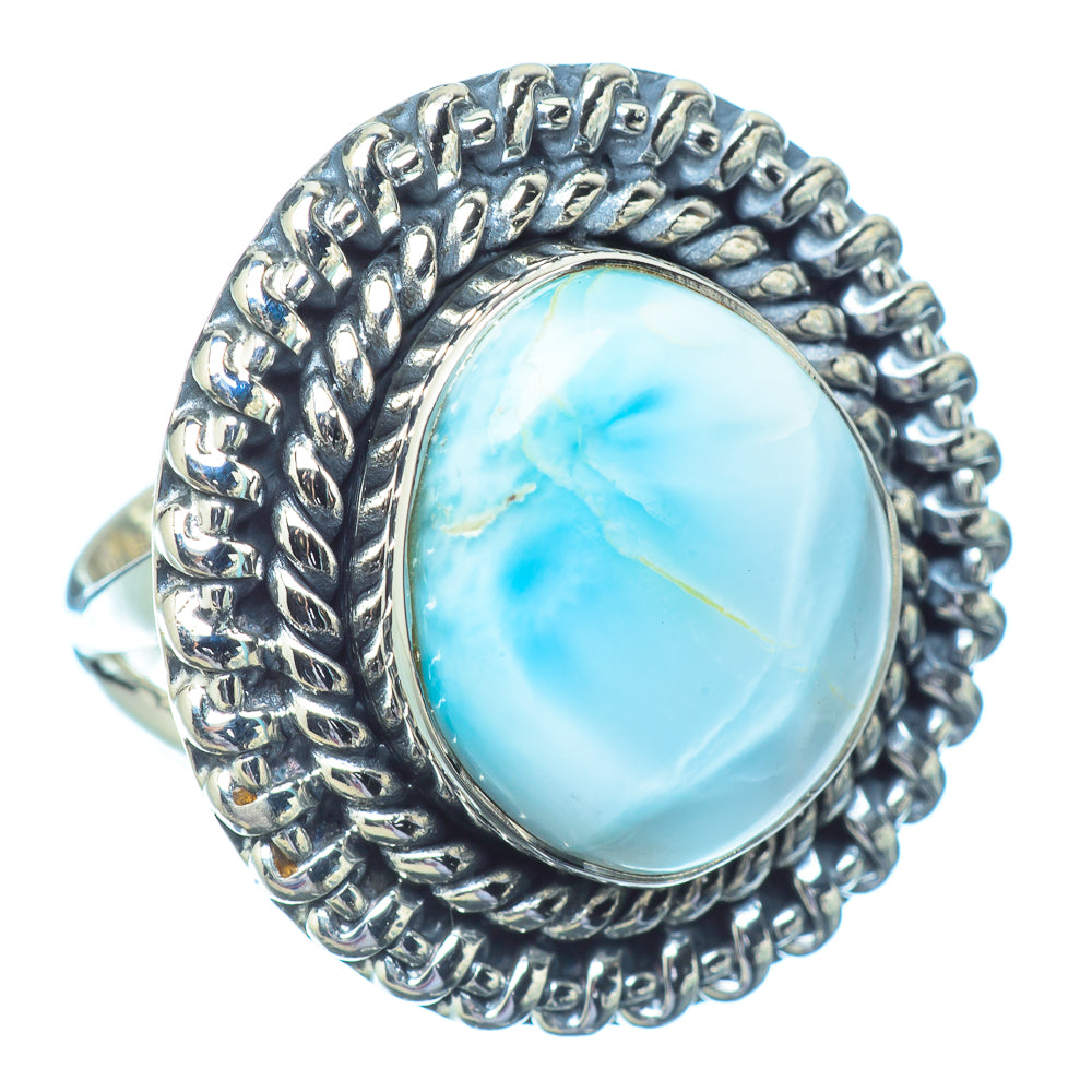 Larimar Rings handcrafted by Anasilvercos - RING13031