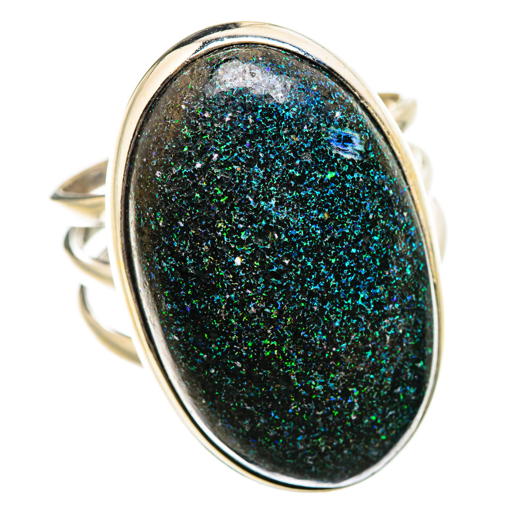 Andamooka Opal Rings handcrafted by Anasilvercos - RING130324 - Photo 2