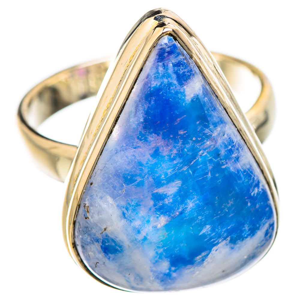 Rainbow Moonstone Rings handcrafted by Anasilvercos - RING130331 - Photo 2