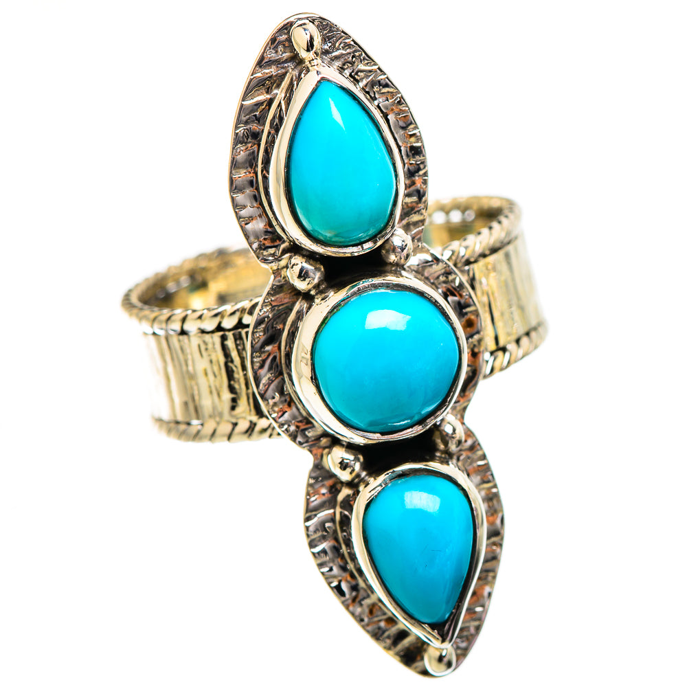 Sleeping Beauty Turquoise Rings handcrafted by Anasilvercos - RING130355 - Photo 2