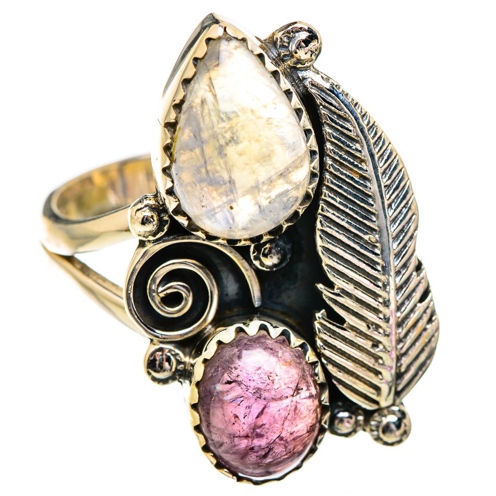 Rainbow Moonstone Rings handcrafted by Anasilvercos - RING130374 - Photo 2