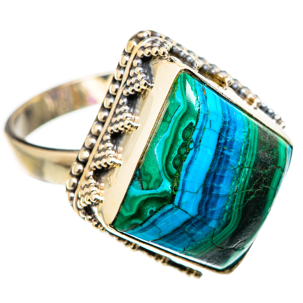Malachite In Chrysocolla Rings handcrafted by Anasilvercos - RING130376 - Photo 2