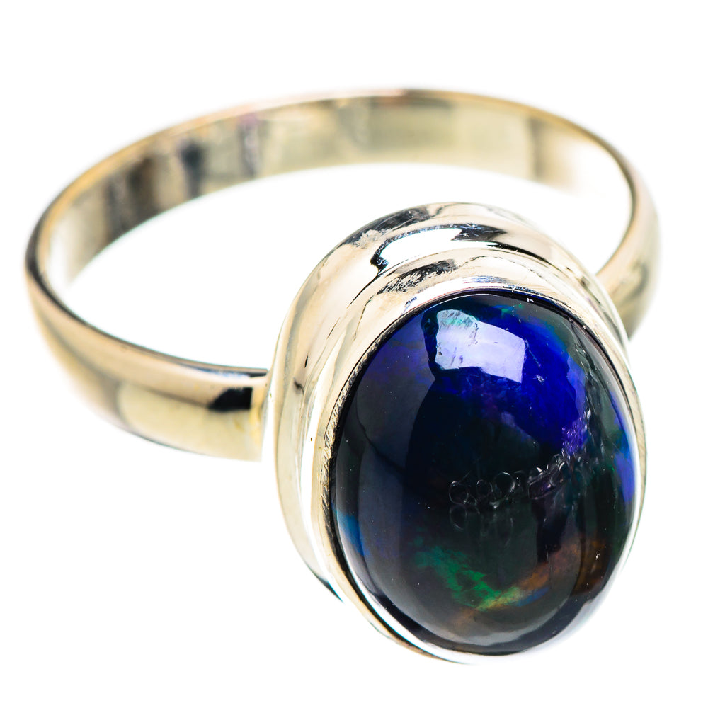 Black Opal Rings handcrafted by Anasilvercos - RING130381 - Photo 2