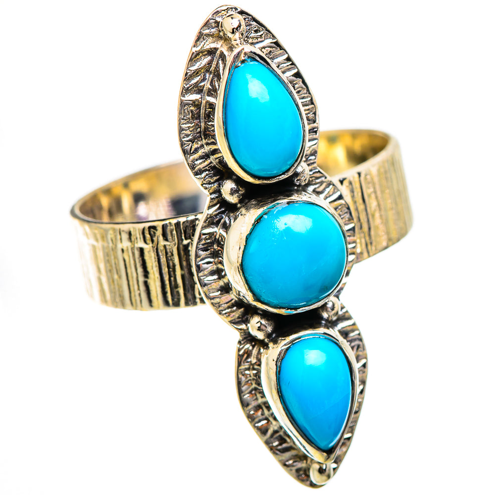 Sleeping Beauty Turquoise Rings handcrafted by Anasilvercos - RING130383 - Photo 2