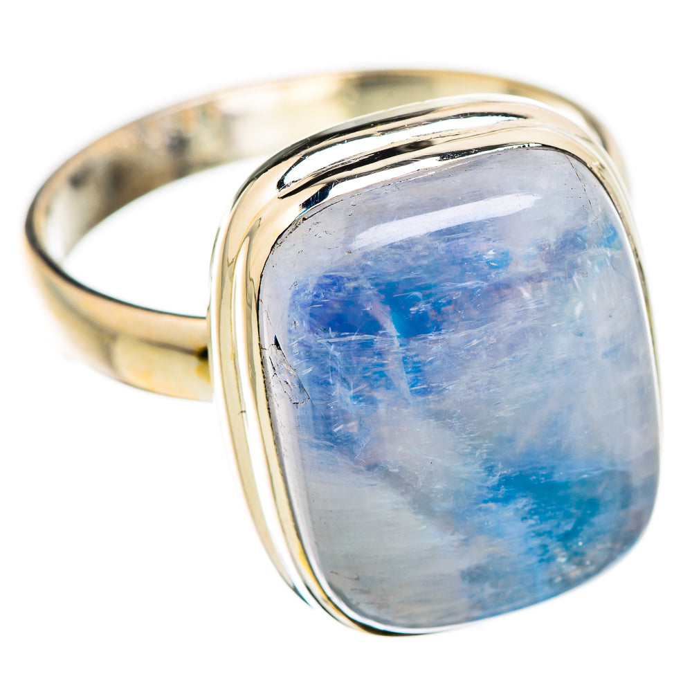 Rainbow Moonstone Rings handcrafted by Anasilvercos - RING130384 - Photo 2