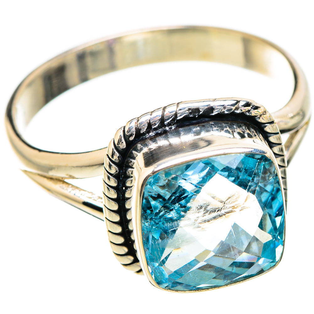 Blue Lace Agate Rings handcrafted by Anasilvercos - RING130385 - Photo 2