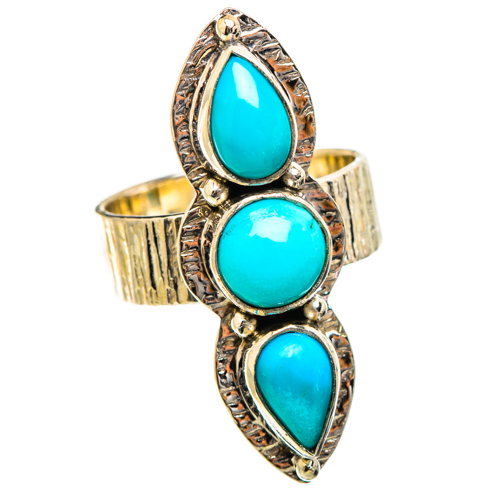 Sleeping Beauty Turquoise Rings handcrafted by Anasilvercos - RING130414 - Photo 2