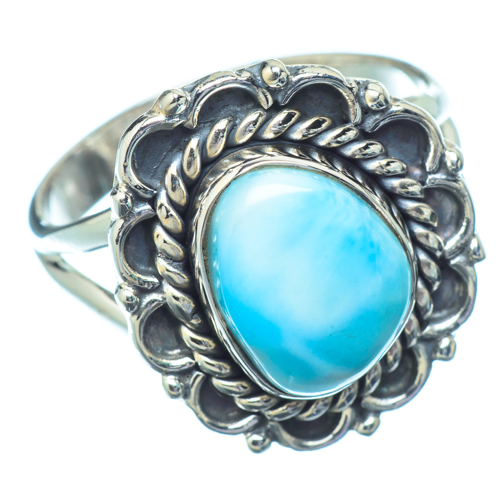 Larimar Rings handcrafted by Anasilvercos - RING13041