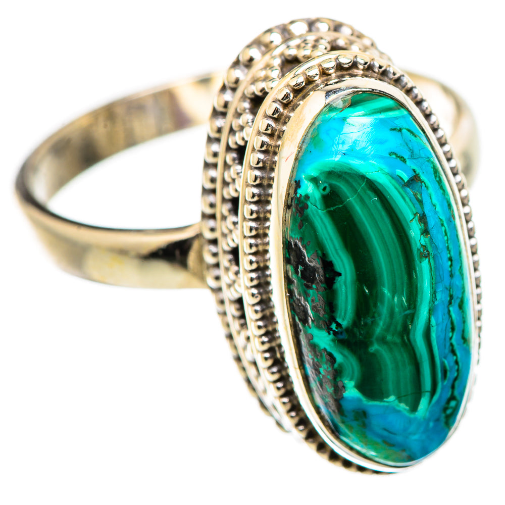Malachite In Chrysocolla Rings handcrafted by Anasilvercos - RING130435 - Photo 2