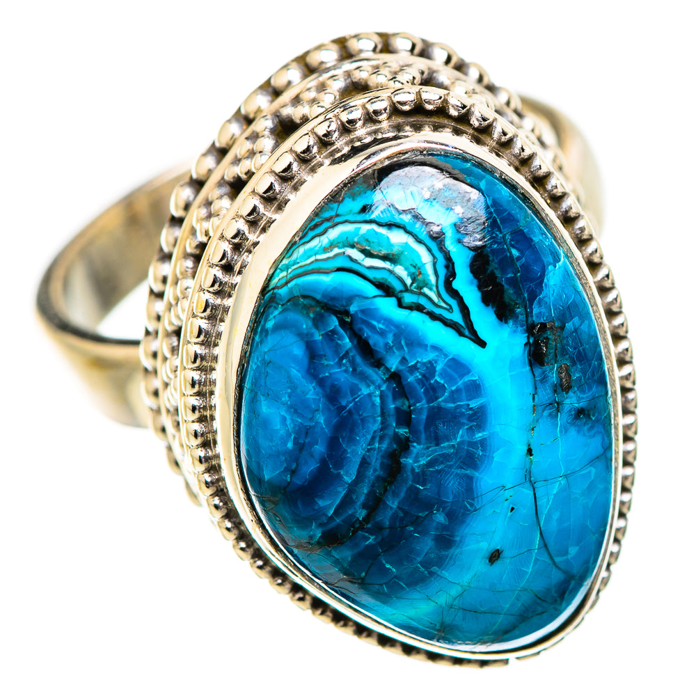 Chrysocolla In Malachite Rings handcrafted by Anasilvercos - RING130448 - Photo 2