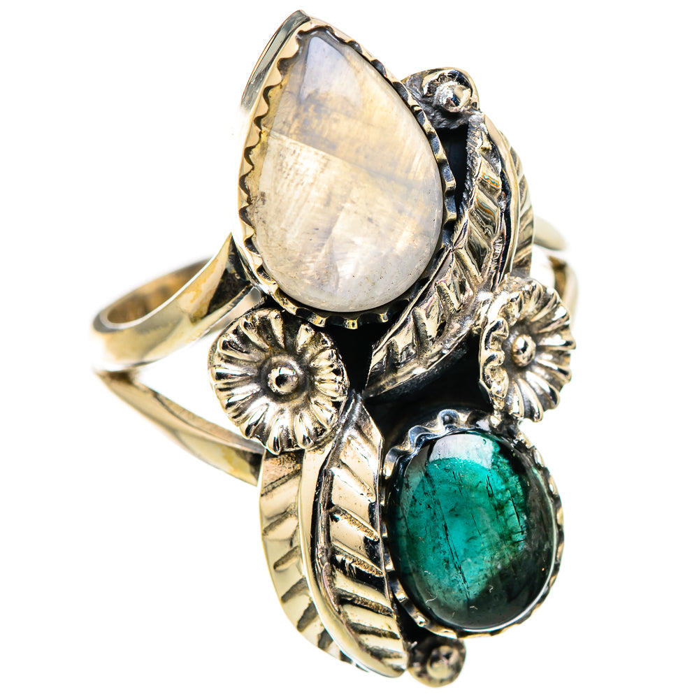 Rainbow Moonstone Rings handcrafted by Anasilvercos - RING130449 - Photo 2