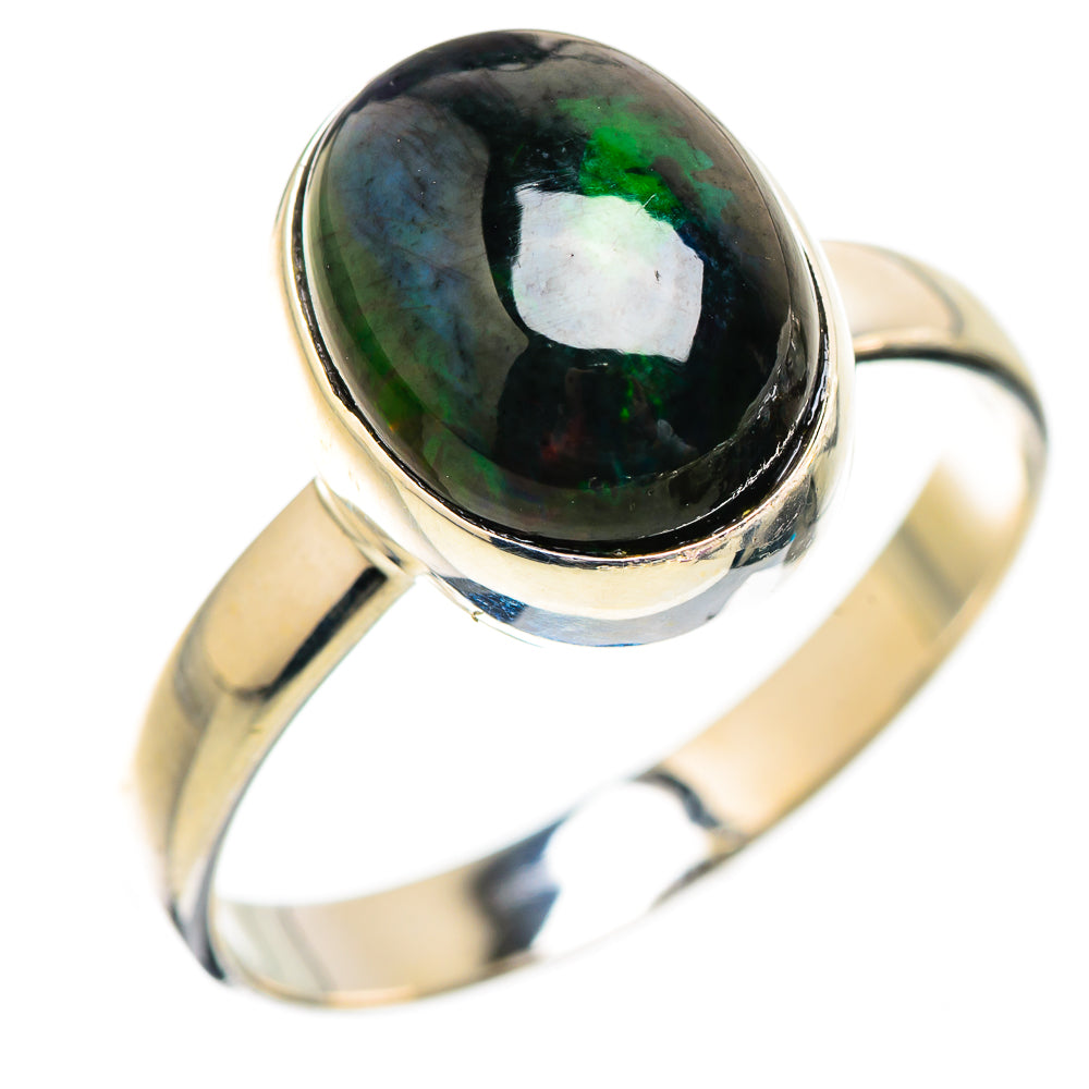 Black Opal Rings handcrafted by Anasilvercos - RING130468 - Photo 2
