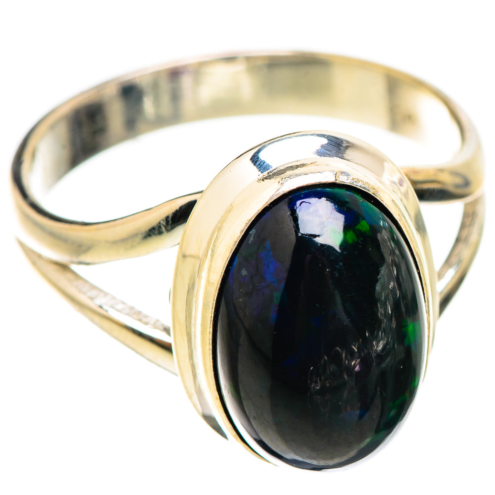 Black Opal Rings handcrafted by Anasilvercos - RING130469 - Photo 2
