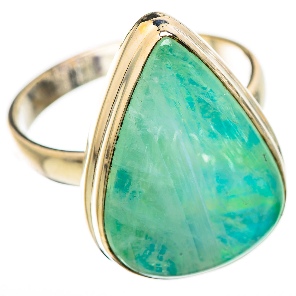 Green Moonstone Rings handcrafted by Anasilvercos - RING130481 - Photo 2