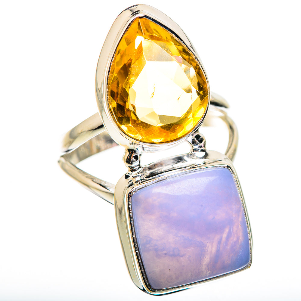 Blue Lace Agate Rings handcrafted by Anasilvercos - RING130486 - Photo 2