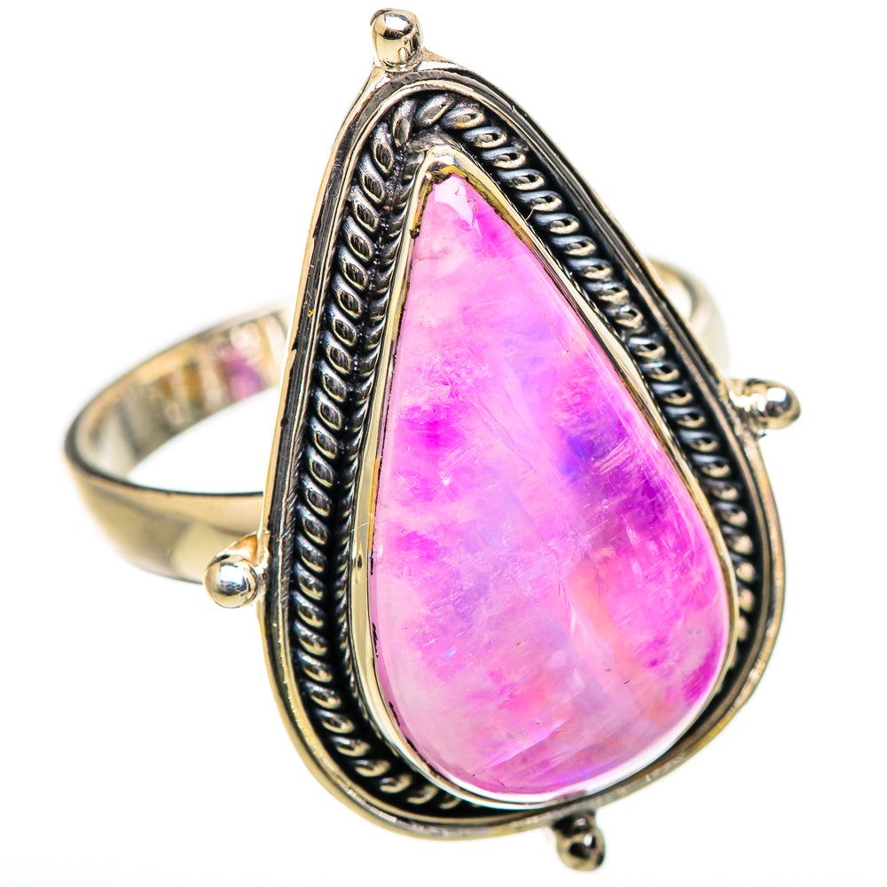 Pink Moonstone Rings handcrafted by Anasilvercos - RING130490 - Photo 2