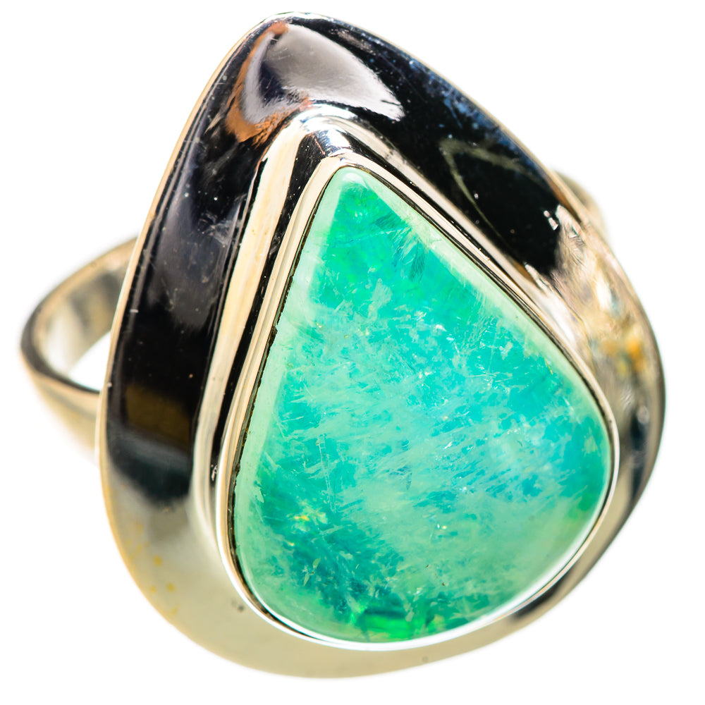 Green Moonstone Rings handcrafted by Anasilvercos - RING130532 - Photo 2