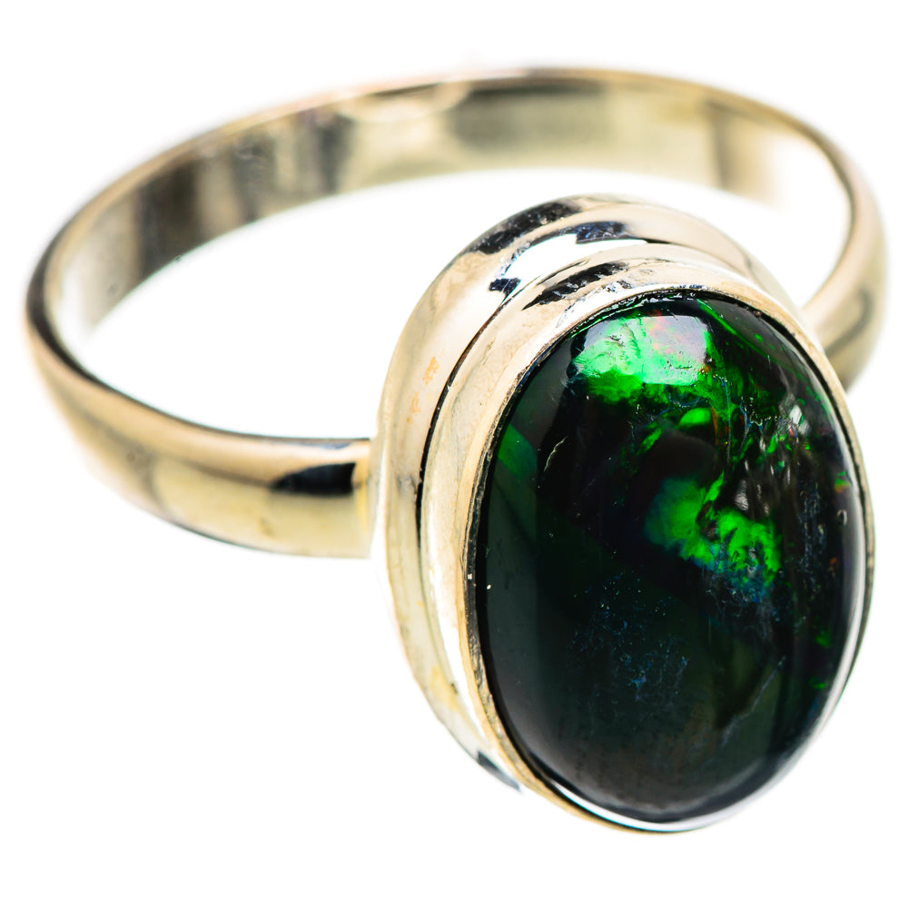 Black Opal Rings handcrafted by Anasilvercos - RING130562 - Photo 2