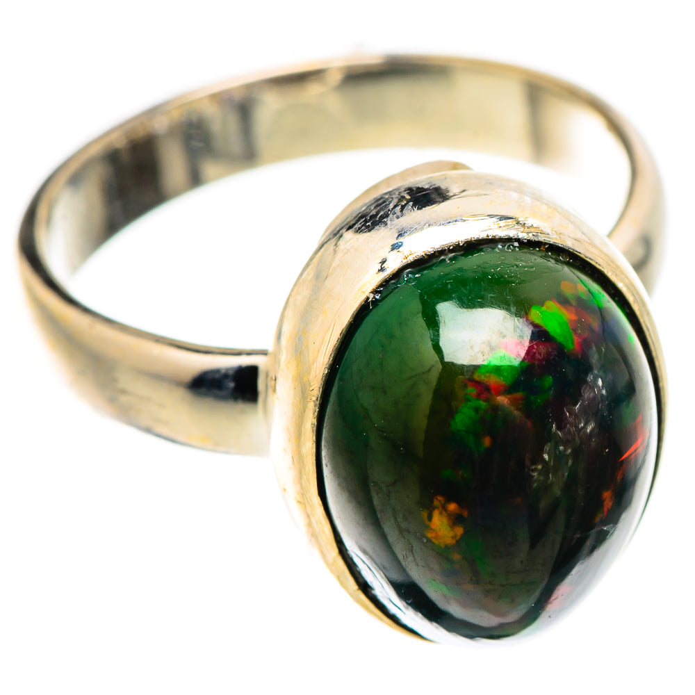 Black Opal Rings handcrafted by Anasilvercos - RING130563 - Photo 2