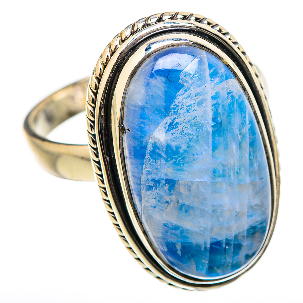Rainbow Moonstone Rings handcrafted by Anasilvercos - RING130570 - Photo 2