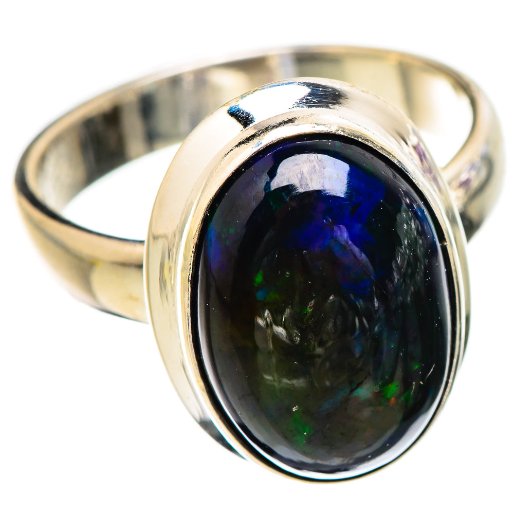 Black Opal Rings handcrafted by Anasilvercos - RING130621 - Photo 2