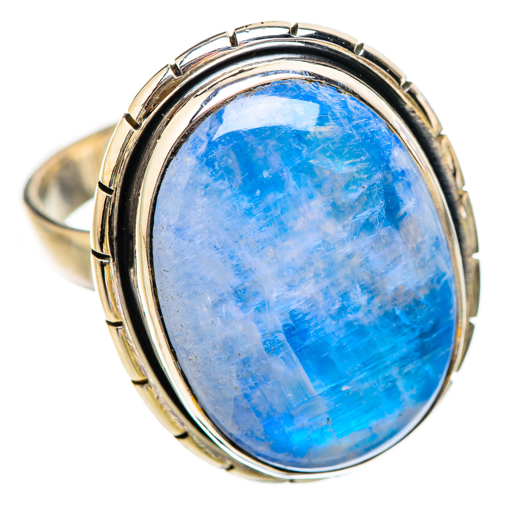 Rainbow Moonstone Rings handcrafted by Anasilvercos - RING130630 - Photo 2