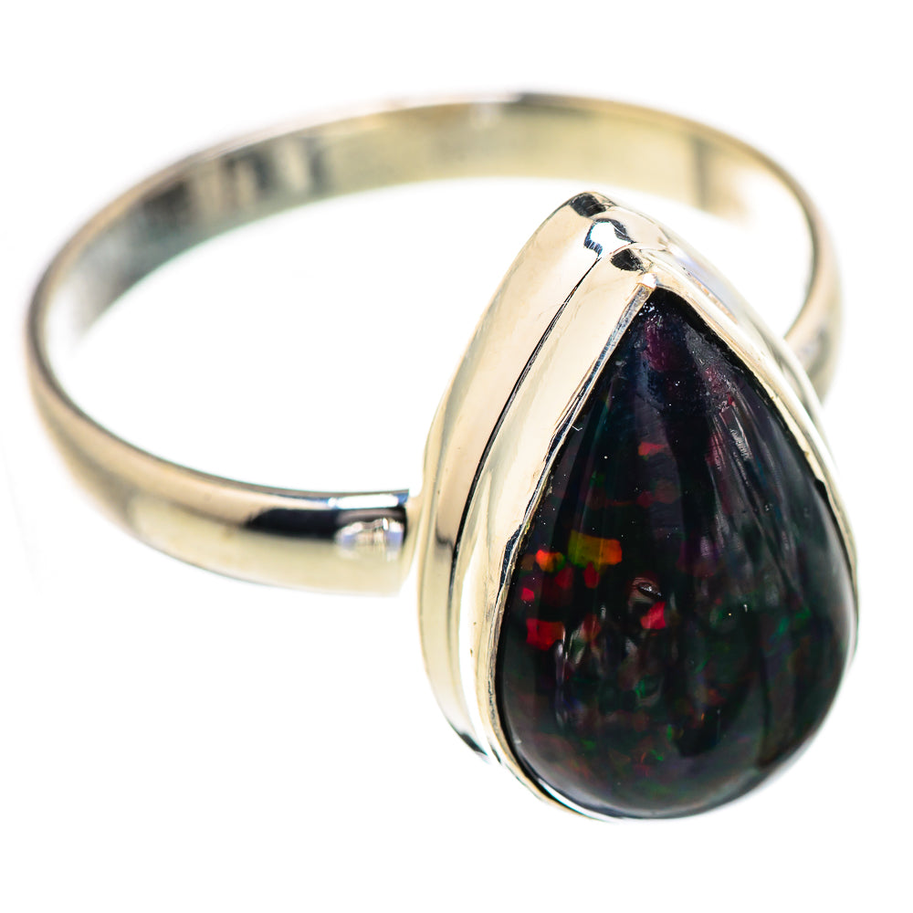 Black Opal Rings handcrafted by Anasilvercos - RING130653 - Photo 2