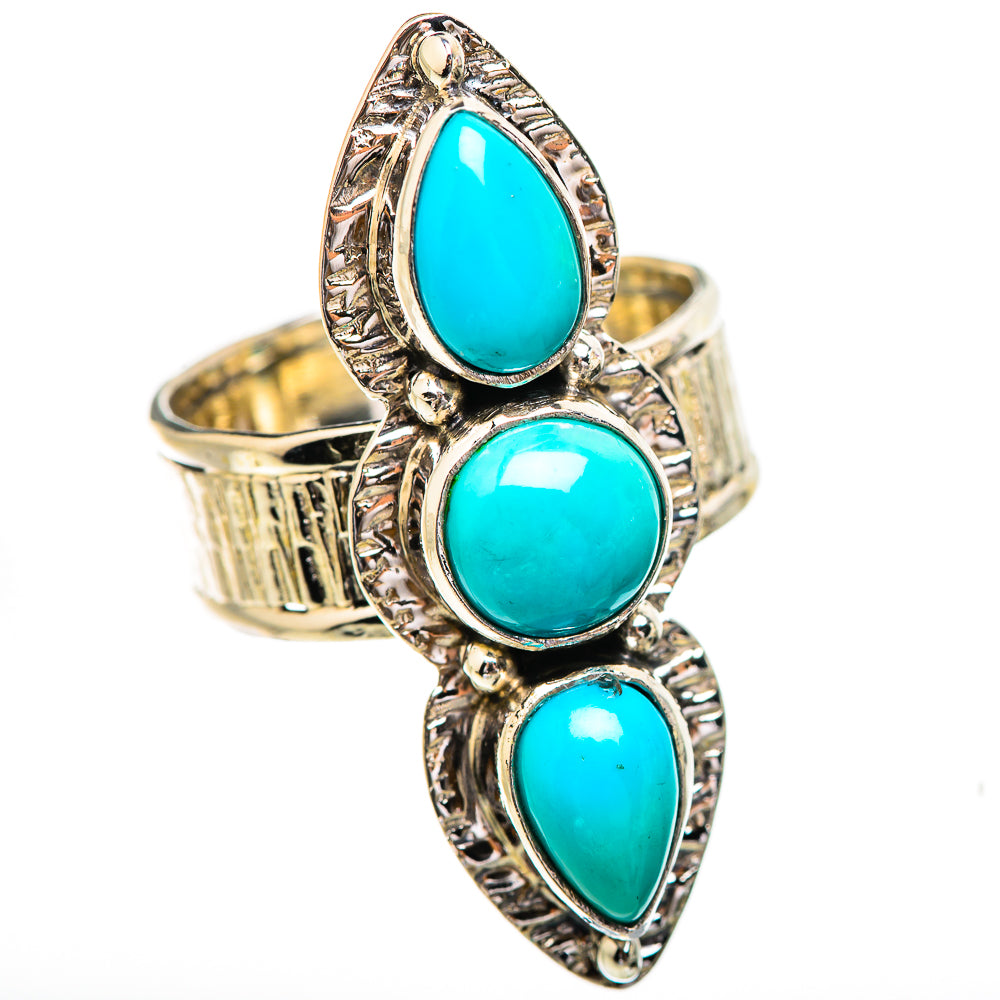 Sleeping Beauty Turquoise Rings handcrafted by Anasilvercos - RING130658 - Photo 2