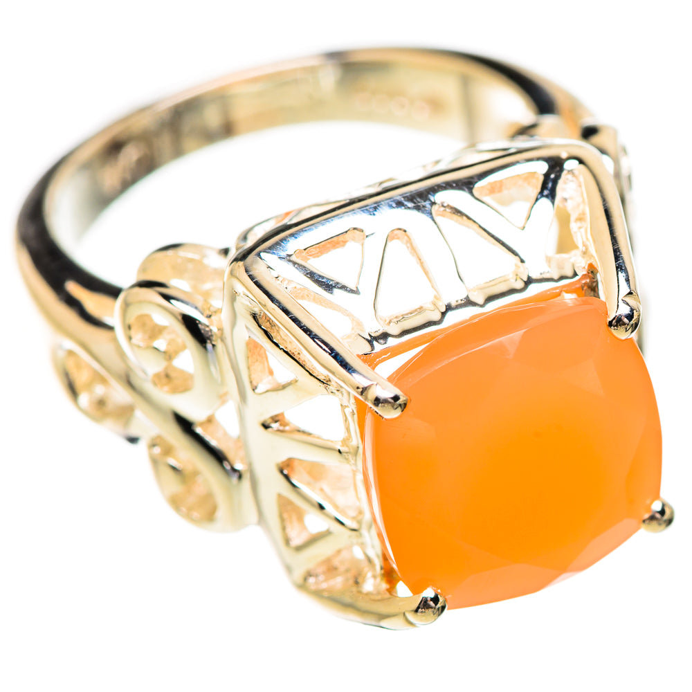 Peach Moonstone Rings handcrafted by Anasilvercos - RING130671 - Photo 2