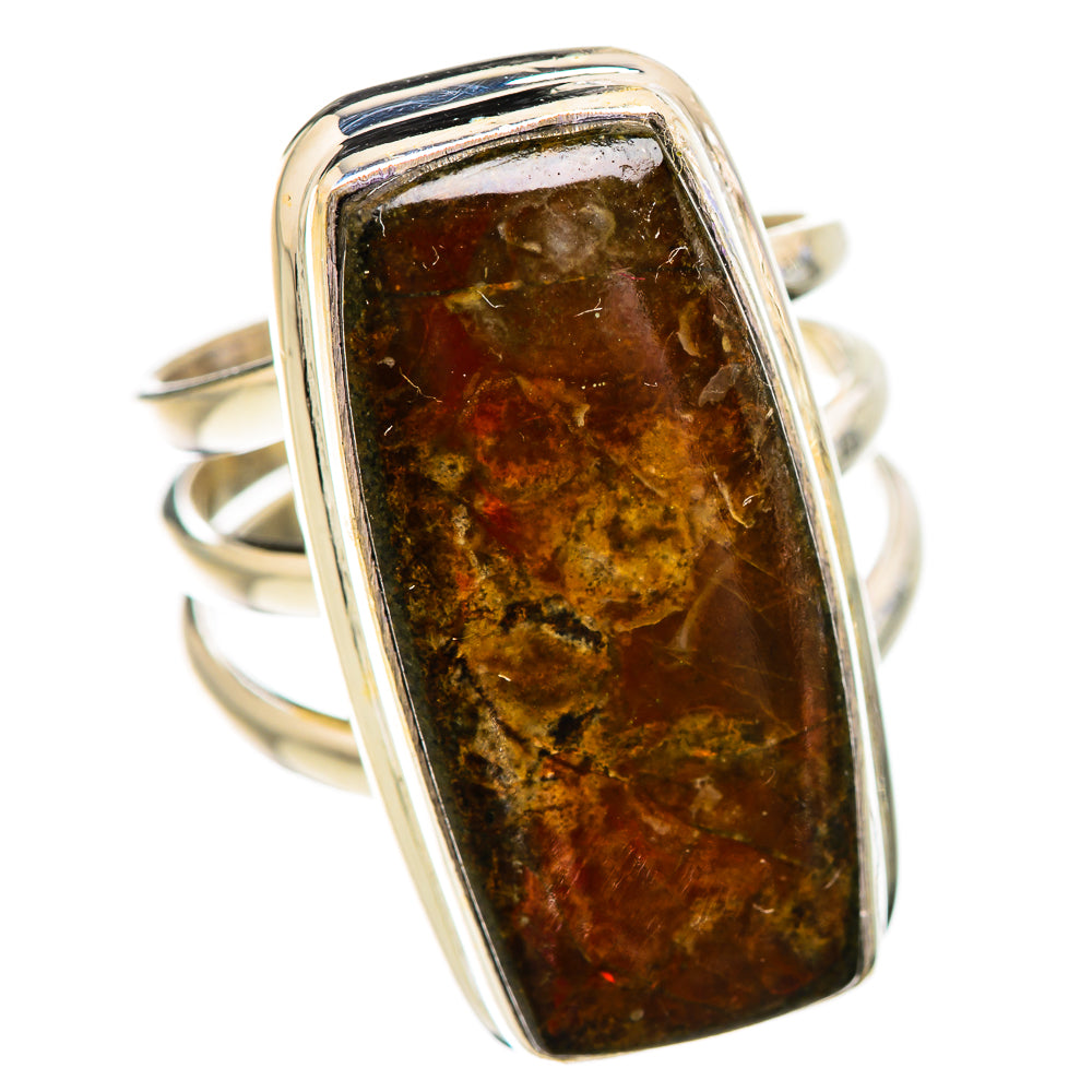 Ammolite Rings handcrafted by Anasilvercos - RING130674 - Photo 2
