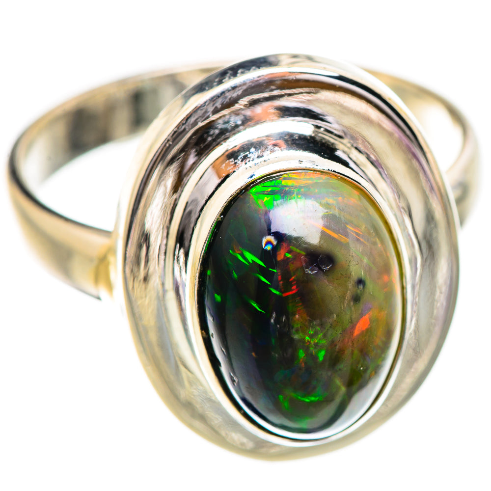 Black Opal Rings handcrafted by Anasilvercos - RING130687 - Photo 2