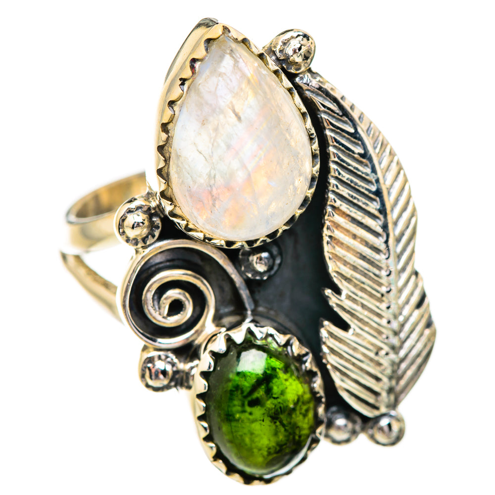 Rainbow Moonstone Rings handcrafted by Anasilvercos - RING130699 - Photo 2