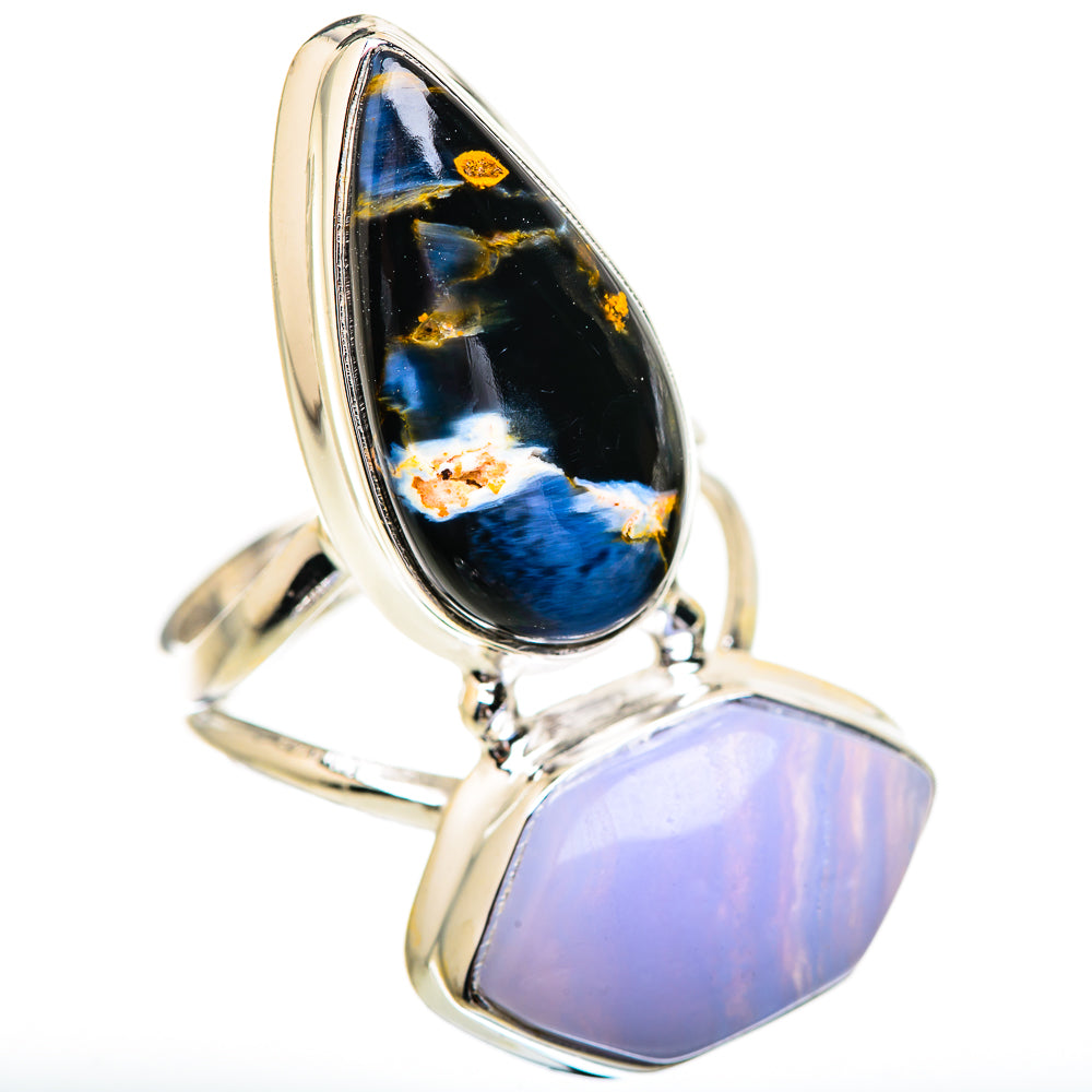 Blue Lace Agate Rings handcrafted by Anasilvercos - RING130715 - Photo 2