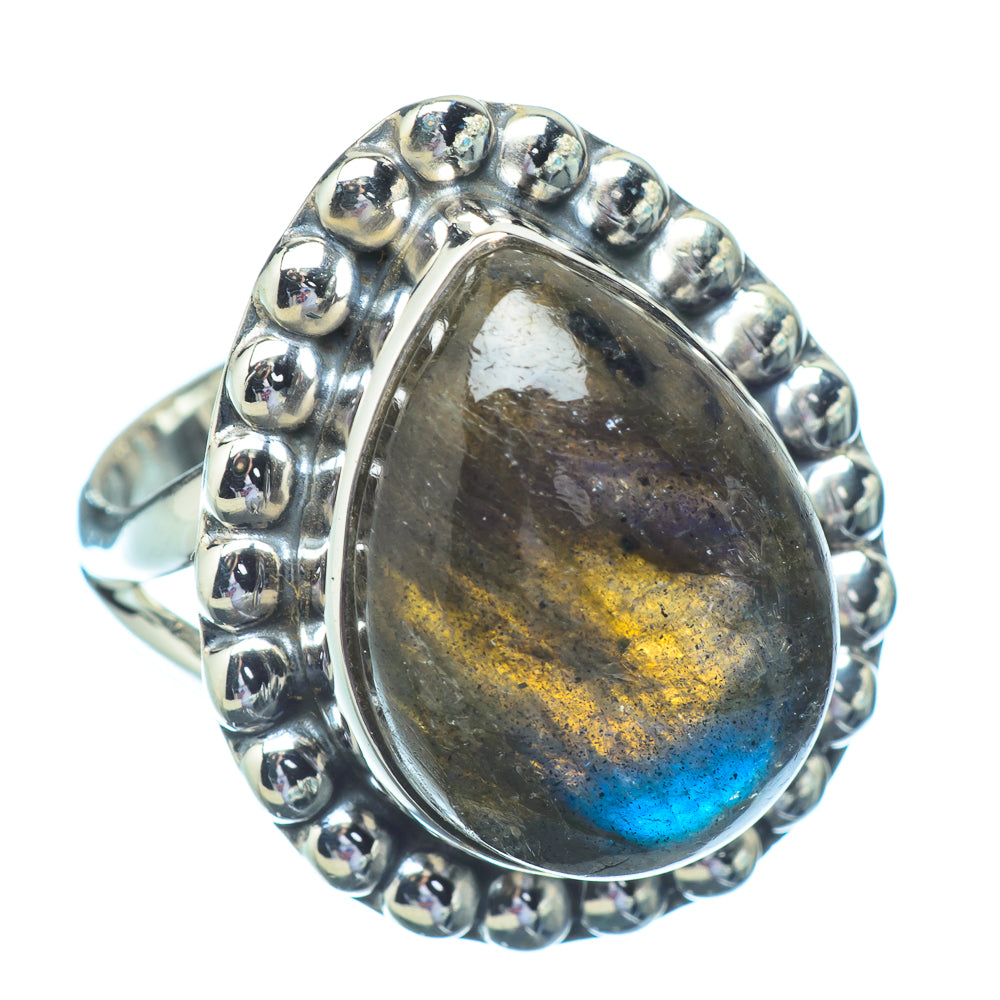 Labradorite Rings handcrafted by Anasilvercos - RING13072