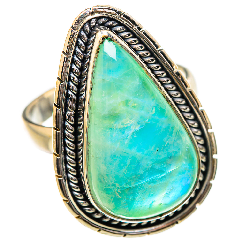 Green Moonstone Rings handcrafted by Anasilvercos - RING130751 - Photo 2