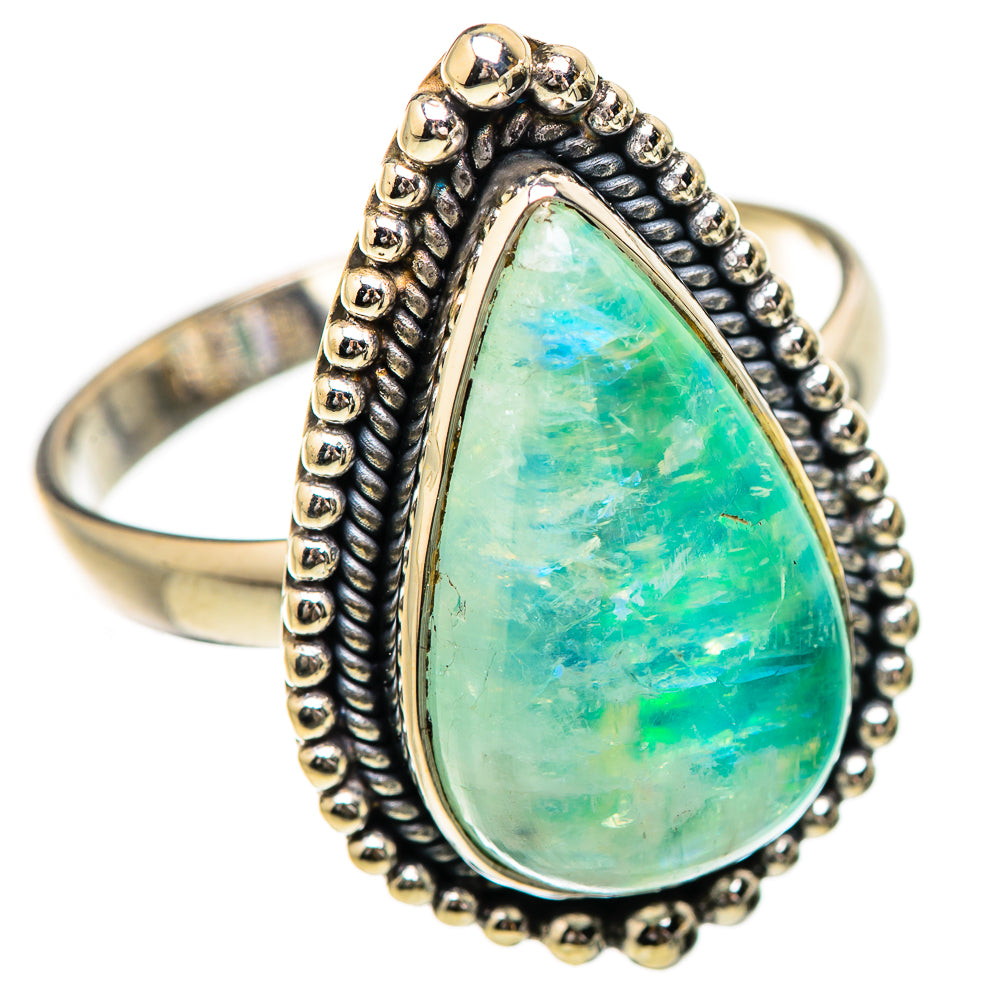 Green Moonstone Rings handcrafted by Anasilvercos - RING130771 - Photo 2