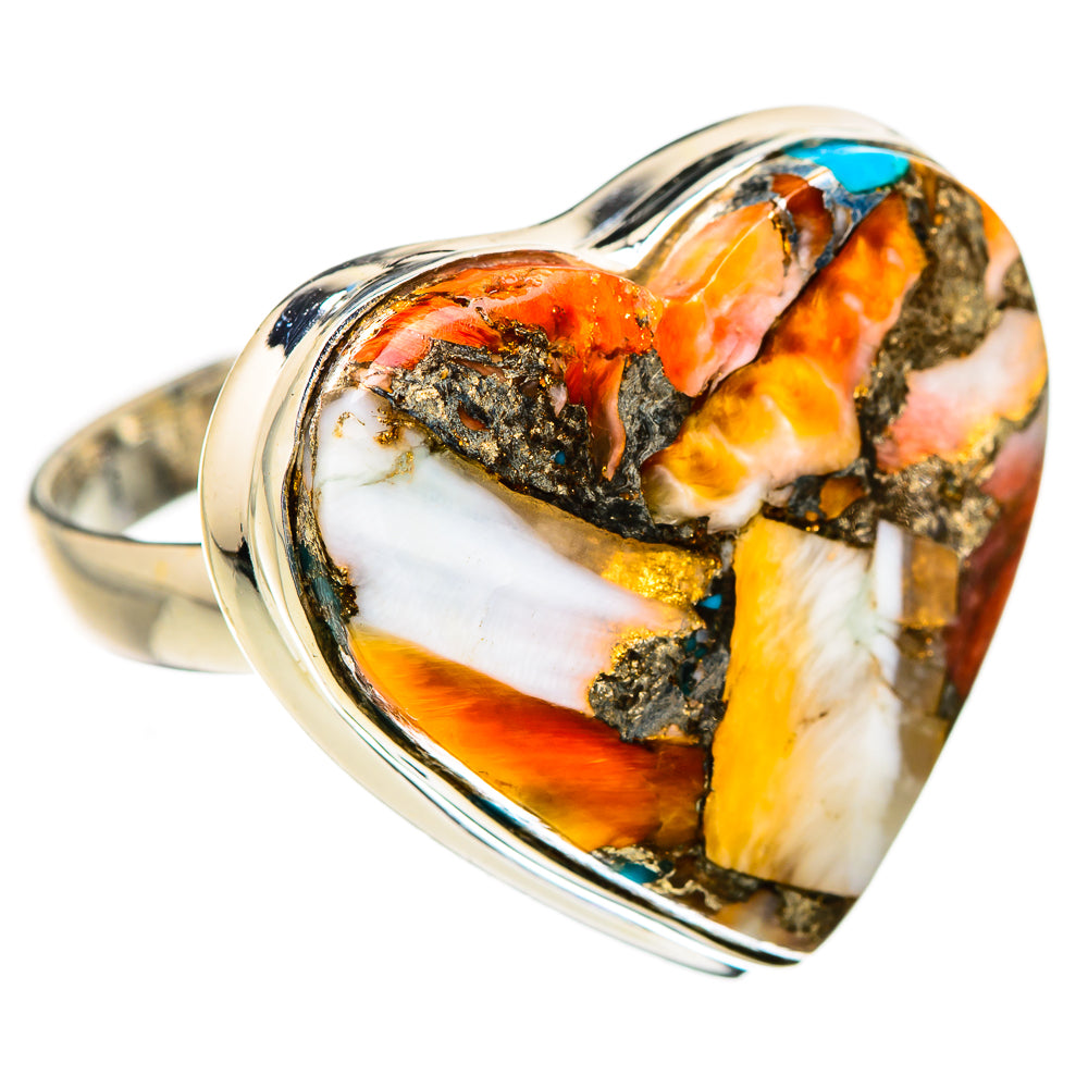 Spiny Oyster Turquoise Rings handcrafted by Anasilvercos - RING130815 - Photo 2