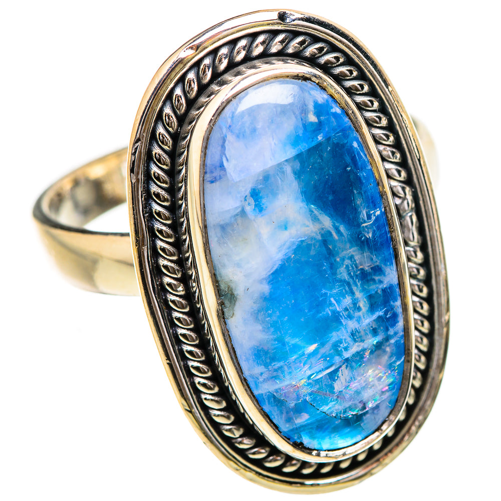 Rainbow Moonstone Rings handcrafted by Anasilvercos - RING130825 - Photo 2