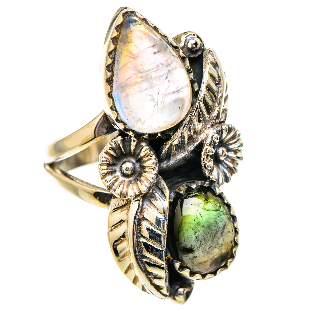 Rainbow Moonstone Rings handcrafted by Anasilvercos - RING130830 - Photo 2