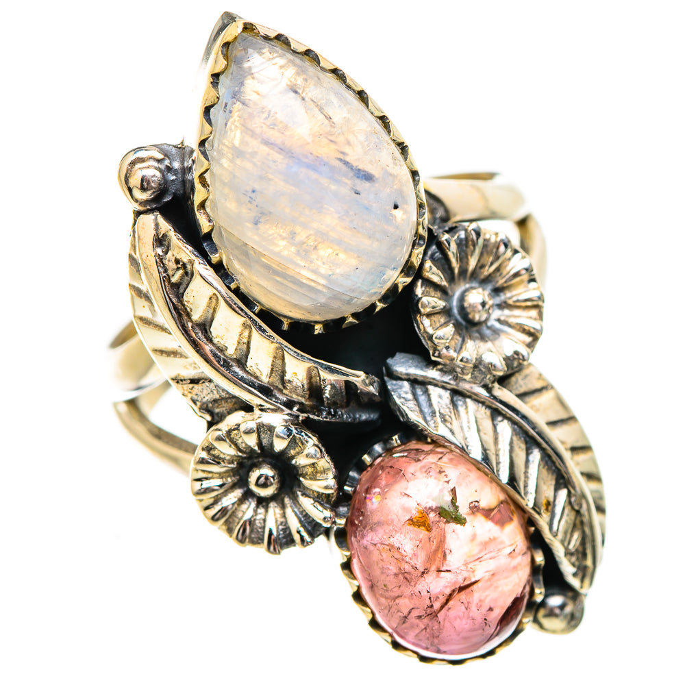 Rainbow Moonstone Rings handcrafted by Anasilvercos - RING130838 - Photo 2