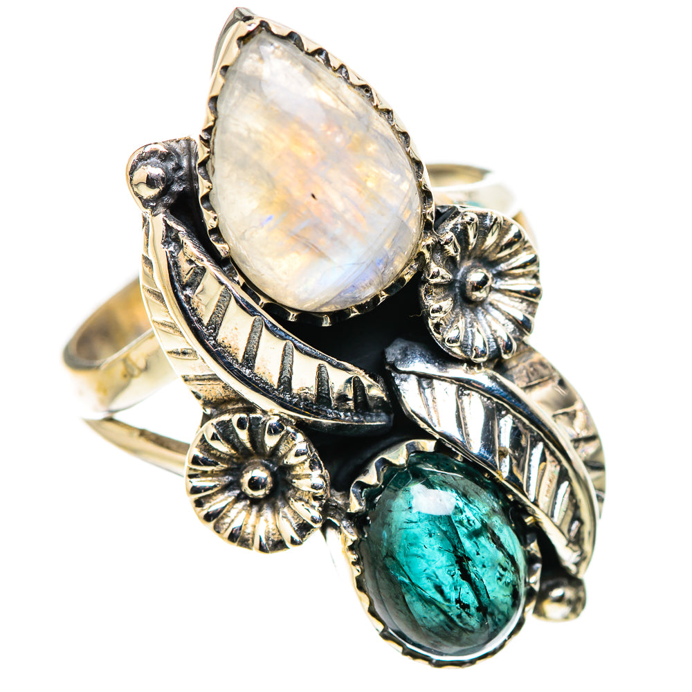 Rainbow Moonstone Rings handcrafted by Anasilvercos - RING130878 - Photo 2
